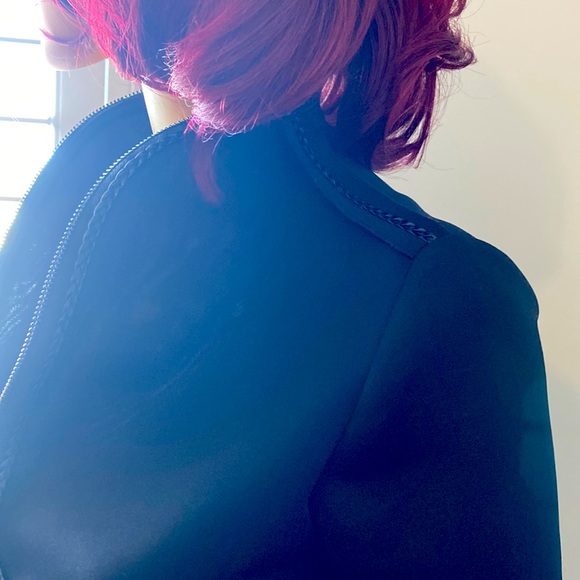 Sohung Designs New York. Size Small. Black Tuxedo Jacket. Double zipper. WOW - Picture 2 of 8